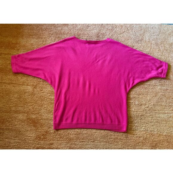New York & Company Fuchsia Batwing Dolman Sleeve Pullover Knit Top Size M - Picture 5 of 7